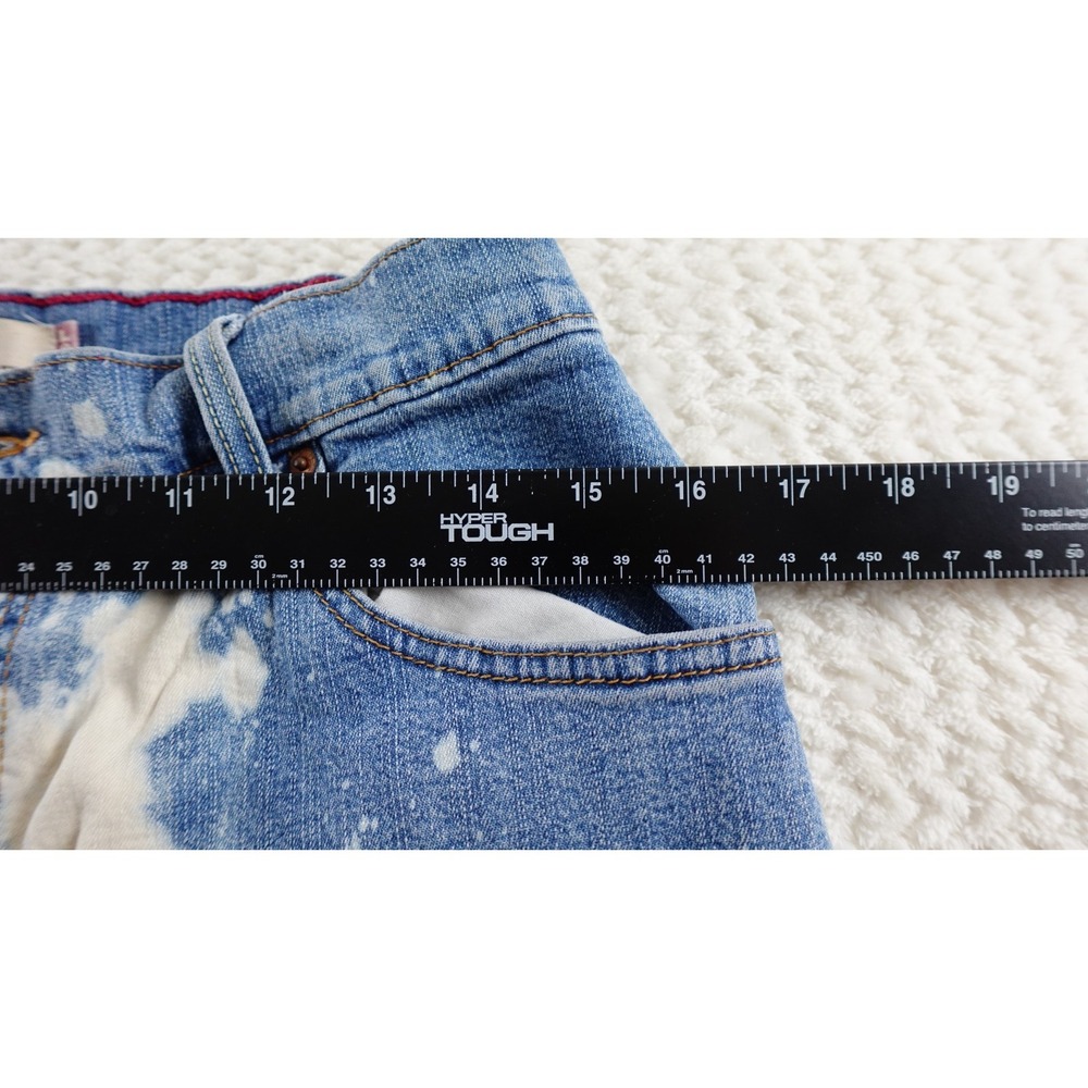 VTG Levi's Size 12 Jeans 550 Classic Relax Taper Distress Destroyed Ripped Blue - Picture 12 of 15